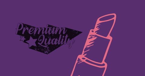 Premium Lipstick Illustration on Purple Background for Luxury Branding - Download Free Stock Images Pikwizard.com
