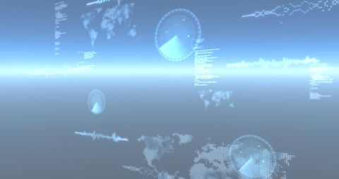 Futuristic Digital Interface with World Maps and Data Visualizations - Download Free Stock Images Pikwizard.com