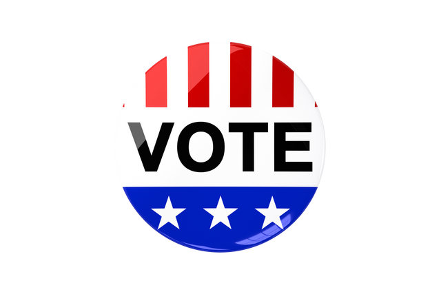 Transparent PNG Vote Badge with Red White Blue Colors and Stars - Download Free Stock Videos Pikwizard.com