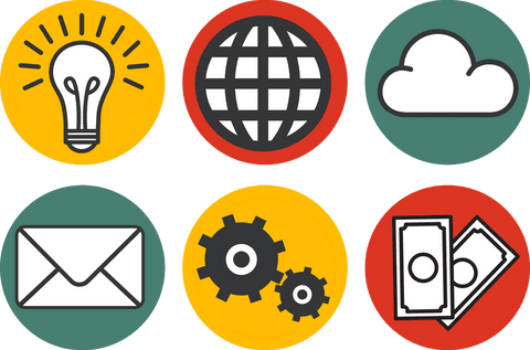 Transparent Technology and Business Icons Set - Download Free Stock Videos Pikwizard.com