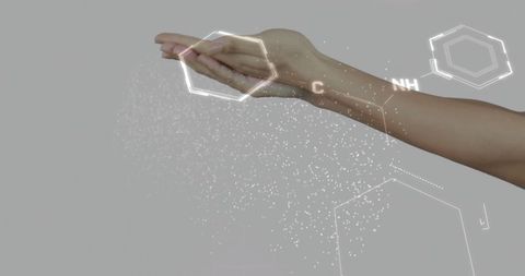 open hand presents digital molecular structures - Download Free Stock Images Pikwizard.com