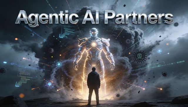 Facing colossal glowing humanoid ai robot, hooded figure standing on rocky plain