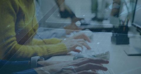 Collaborative Coding Team Integrating Technology in Modern Office