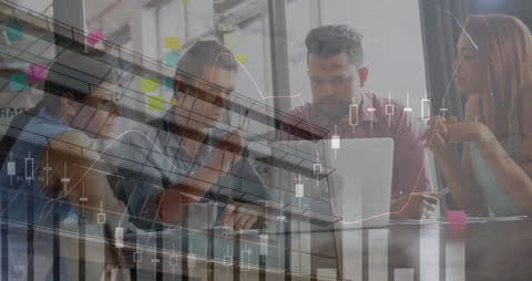 Diverse Team Working on Financial Data Projects