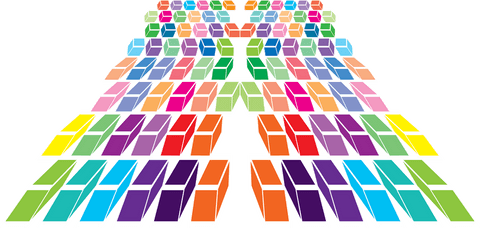 Vibrant Multicolored Transparent Blocks Illustration - Download Free Stock Videos Pikwizard.com