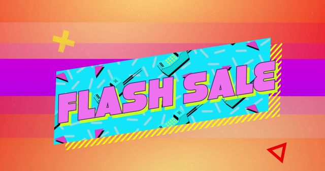 Retro Themed Flash Sale Banner - Download Free Stock Images Pikwizard.com