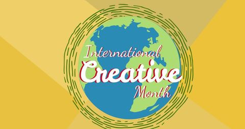 International creative month celebration concept with globe
