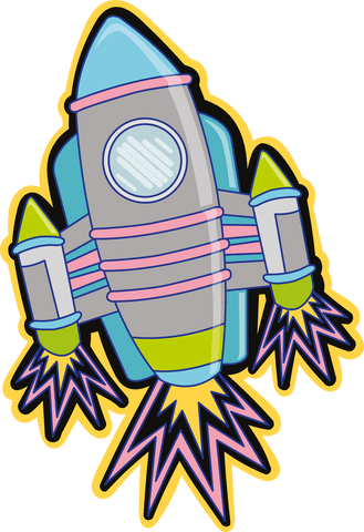colorful rocket illustration, transparent background, space voyage - Download Free Stock Videos Pikwizard.com