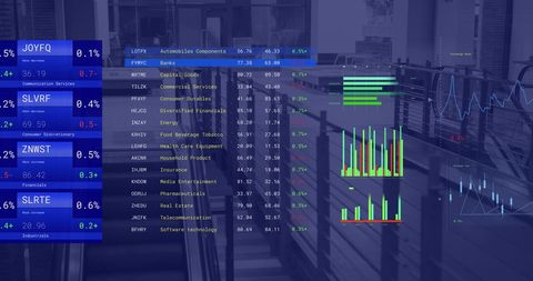 Digital Financial Data Display in Modern Office Scene - Download Free Stock Images Pikwizard.com