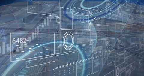 Futuristic Digital Interface with Data and Blockchain Technology - Download Free Stock Images Pikwizard.com