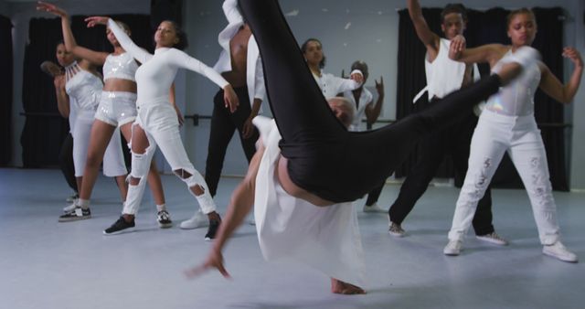 Energetic Group Dance Performance with Urban Style - Download Free Stock Images Pikwizard.com