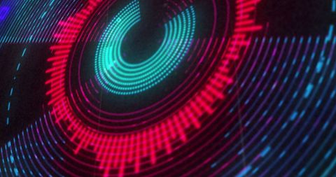 neon circular light display in vibrant colors - Download Free Stock Images Pikwizard.com