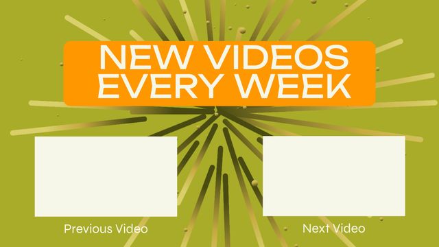 Weekly Video Updates Banner with Bright Graphics - Download Free Stock Videos Pikwizard.com
