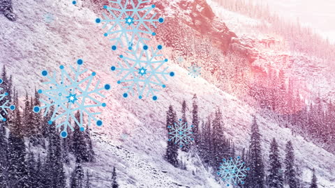 Winter Wonderland with Festive Snowflakes and Glow