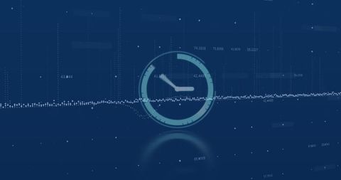 futuristic data-driven clock with digital analytics visualization - Download Free Stock Images Pikwizard.com
