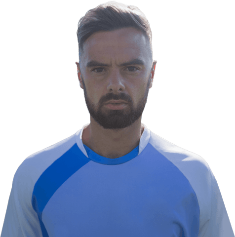 Transparent Sporty Football Player Portrait for Confident Athletes