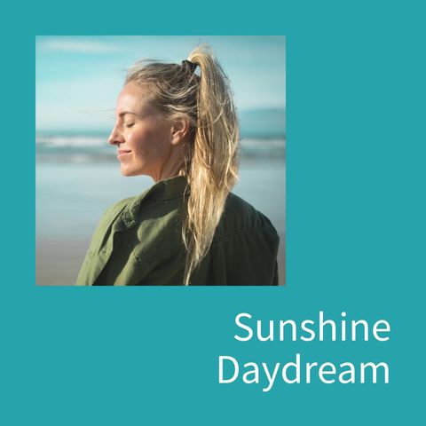 carefree woman enjoying sun by ocean - Download Free Stock Templates Pikwizard.com