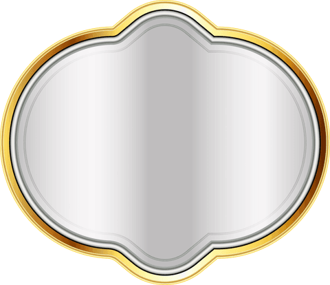 elegant badge with silver and gold trim on transparent background - Download Free Stock Videos Pikwizard.com