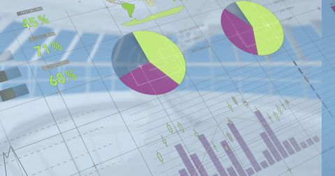 Abstract Overlay of Financial Charts and Statistics - Download Free Stock Images Pikwizard.com