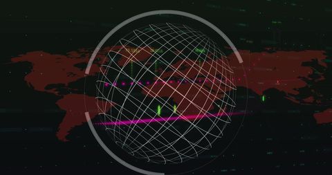 Digital Interface with World Map and Data Grid - Download Free Stock Images Pikwizard.com