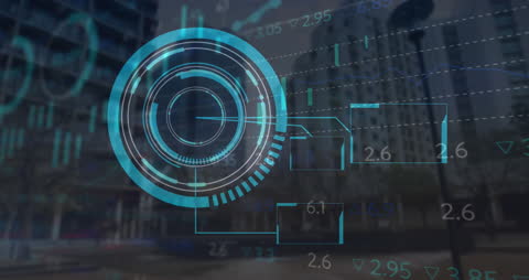Digital Clock and Scope Animation with Data Overlay
