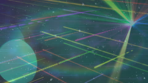 Vibrant Light Streaks and Laser Burst Animation