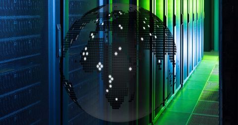 global connections concept in modern data center - Download Free Stock Images Pikwizard.com