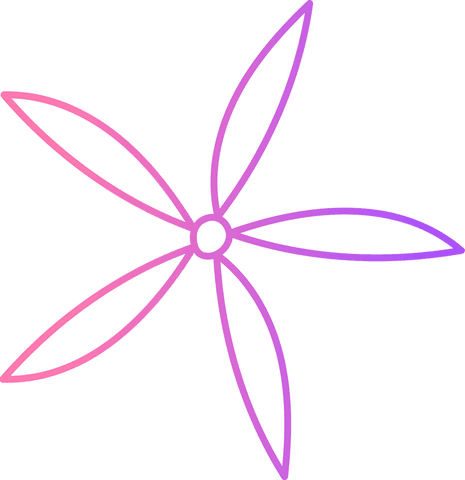 vibrant gradient five-petal flower on transparent background - Download Free Stock Videos Pikwizard.com