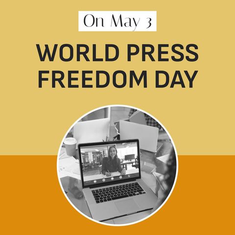 Celebrating World Press Freedom Day with Virtual Conference - Download Free Stock Templates Pikwizard.com