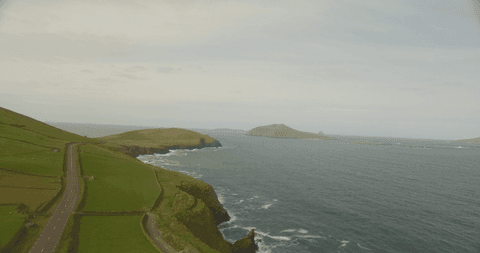 transparent sea and horizon on wild cliffs - Download Free Stock Videos Pikwizard.com