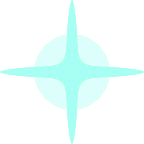 Turquoise Star over Translucent Pale Turquoise Circle on Transparent - Download Free Stock Videos Pikwizard.com