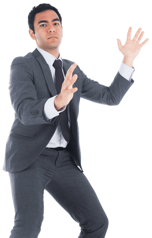 serious asian businessman raising arms on transparent background - Download Free Stock Videos Pikwizard.com