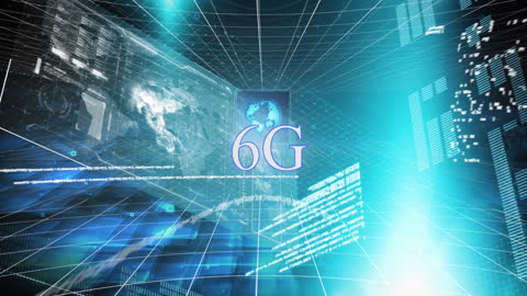 Futuristic 6G Technology with Global Data Network Concept