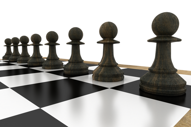 Line of Transparent Black Chess Pawns in Focus - Download Free Stock Videos Pikwizard.com