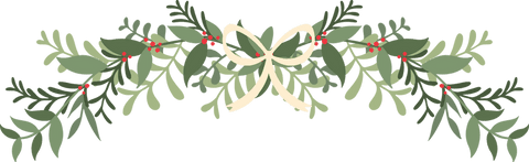 Festive Garland with Cream Bow on Transparent Background - Download Free Stock Videos Pikwizard.com
