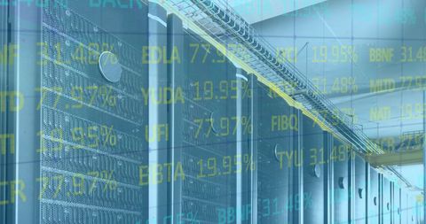 abstract financial data overlay on computer servers - Download Free Stock Images Pikwizard.com