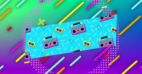 Vibrant 80s-Themed Flash Sale Concept with Retro Elements - Download Free Stock Images Pikwizard.com