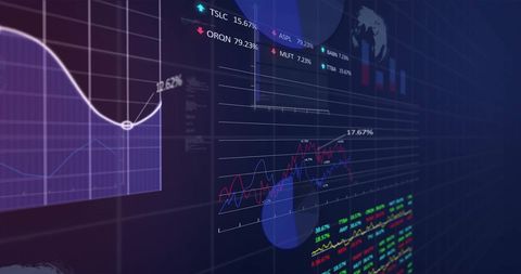 Digital Data Processing and Stock Market Visualization - Download Free Stock Images Pikwizard.com