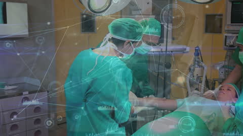 Digital Interface with Surgeons Performing Operation