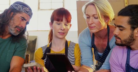 Creative Group Collaboration with Digital Technology Focused on a Project