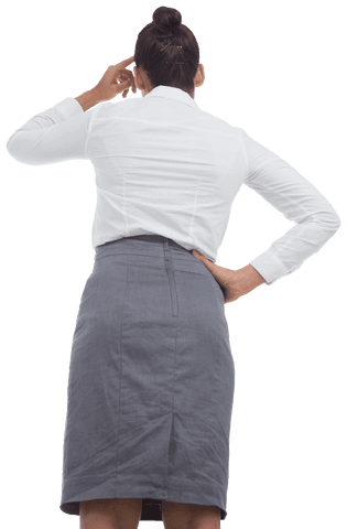 hispanic businesswoman scratching head, transparent background - Download Free Stock Videos Pikwizard.com