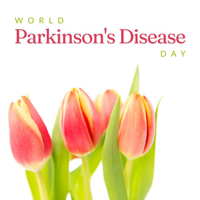 World Parkinson's Disease Day Awareness with Tulips and Text - Download Free Stock Templates Pikwizard.com