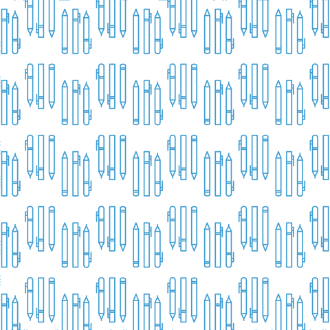 seamless blue writing utensils pattern on transparent background - Download Free Stock Videos Pikwizard.com