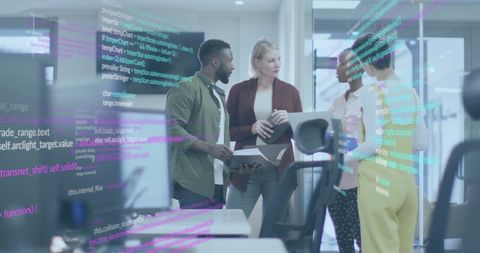 Diverse Team Analyzing Data and Coding in Modern Office - Download Free Stock Images Pikwizard.com
