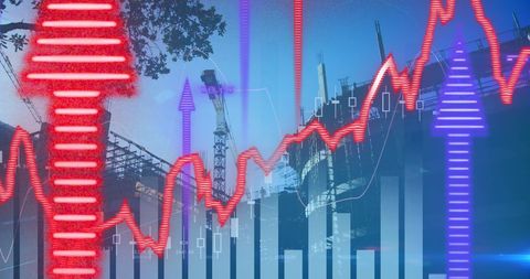 Data analysis in urban skyline with financial growth concept