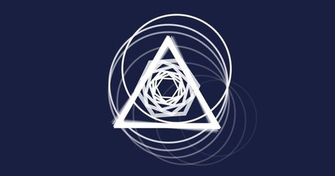 Abstract Geometric Design with Nested Triangles and Circles