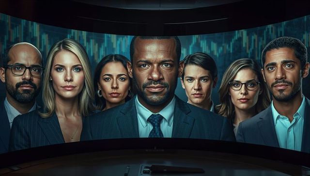 Diverse Business Professionals in Analytic Strategy Meeting