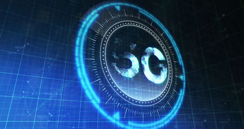 5G Symbol on Digital Safe Lock with Data Interface - Download Free Stock Images Pikwizard.com