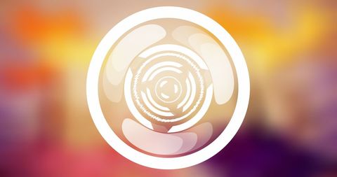 Abstract circular scanner over colorful gradient