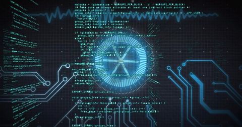 Futuristic Digital Interface with Data Processing Network Visualization - Download Free Stock Images Pikwizard.com